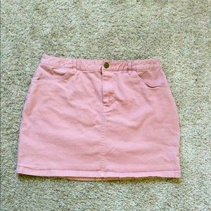Pink Jeans Mini Skirt